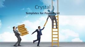  Presentation with helping - Slides having teamwork-concept-with-colleagues-helping background and a light blue colored foreground