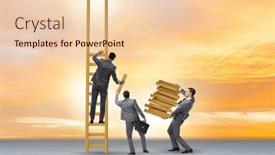  Presentation with helping - Slide set with teamwork-concept-with-colleagues-helping background and a lemonade colored foreground