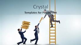  Presentation with helping - Presentation design with teamwork-concept-with-colleagues-helping background and a light blue colored foreground