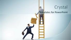  Presentation with people helping each teamwork couple - Presentation theme with teamwork-concept-with-colleagues-helping background and a sky blue colored foreground