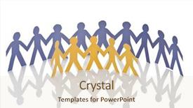  Presentation with cut - Presentation theme having teamwork concept with paper cut background and a lemonade colored foreground