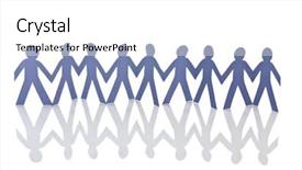  Presentation with synergy collaboration cooperation teamwork concept - Presentation theme enhanced with teamwork concept with paper cut background and a white colored foreground