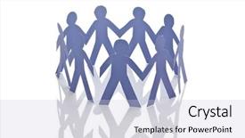  Presentation with cut - Slides featuring teamwork concept with paper cut background and a lemonade colored foreground