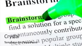  Presentation with definition - Presentation theme enhanced with brainstorming definition highlighted by green background and a sky blue colored foreground