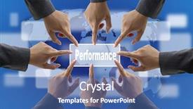  Presentation with performance evaluation - Theme consisting of teamwork do world performance evaluation background and a ocean colored foreground