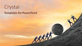  Presentation with example - Audience pleasing theme consisting of teamwork-example-with-business-people backdrop and a lemonade colored foreground