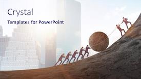  Presentation with example - Beautiful theme featuring teamwork-example-with-business-people backdrop and a sky blue colored foreground