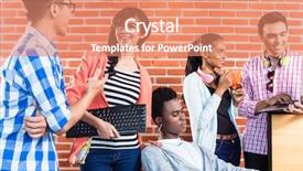  Presentation with twinkling stars in outer space - Audience pleasing slide set consisting of teamwork in start-up coworking backdrop and a coral colored foreground