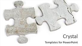  Presentation with cards connecting world - PPT theme enhanced with teamwork kids - connecting the jigsaw puzzle background and a white colored foreground