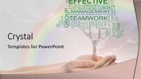  Presentation with teamwork cooperation - Slides having teamwork management effective success communication background and a lemonade colored foreground