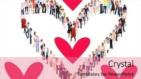  Presentation with people seniors diversity - Amazing PPT theme having teamwork purple - many colleagues people diversity backdrop and a  colored foreground