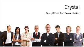  Presentation with team people hugging - Beautiful presentation featuring teamwork rowing - big business people team backdrop and a white colored foreground