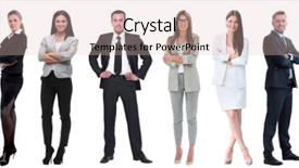  Presentation with successful group of surgeons - Colorful presentation design enhanced with teamwork rowing - group of successful business people backdrop and a lemonade colored foreground