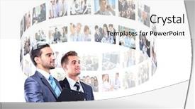  Presentation with virtual - Presentation design featuring teamwork teamwork slides - business men looking a virtual background and a white colored foreground