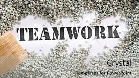  Presentation with treasure - Cool new slides with baseball players in action on the stadium backdrop and a tawny brown colored foreground