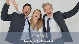  Presentation with dynamic - Audience pleasing slide deck consisting of teamwotk gray - dynamic work colleagues smiling together backdrop and a gray colored foreground