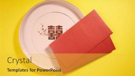  Presentation with chinese wedding - PPT layouts with teapot-and-cups-used background and a yellow colored foreground