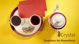  Presentation with chinese wedding - Cool new theme with teapot-and-cups-used backdrop and a gold colored foreground