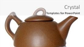  Presentation with teapot - Cool new slide deck with teapot over white backdrop and a white colored foreground