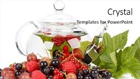  Presentation with tea leaves - Cool new presentation with teapot with fruit tea backdrop and a  colored foreground