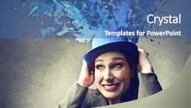  Presentation with drop - Amazing PPT layouts having tear drop - young magician with funny blue backdrop and a ocean colored foreground