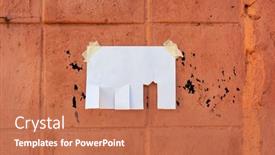  Presentation with wall paint - Slide deck with tear-off-paper-on-paint background and a coral colored foreground