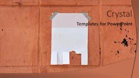  Presentation with announcement - Slides enhanced with tear-off-paper-on-paint background and a coral colored foreground