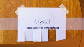  Presentation with wall street - PPT theme enhanced with tear-off-paper-on-wood background and a sky blue colored foreground