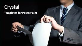  Presentation with paper - Presentation consisting of tear paper concept for breaking background and a black colored foreground