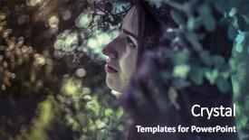  Presentation with melancholy - Slide set consisting of tears melancholy young girl in a forest with sad gesture background and a wine colored foreground