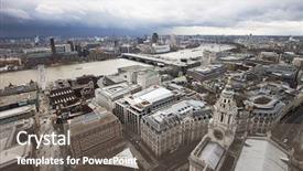  Presentation with paul - Presentation design with teather - london panorama from st paul background and a  colored foreground