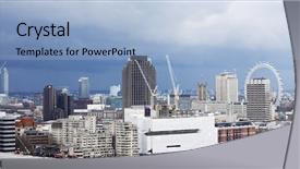  Presentation with paul - Presentation theme featuring teather - london panorama from st paul background and a  colored foreground