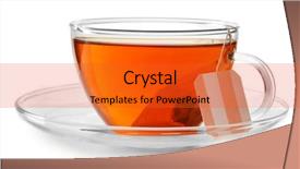  Presentation with tea cup - Audience pleasing PPT layouts consisting of teatime - glass cup of tea isolated backdrop and a red colored foreground