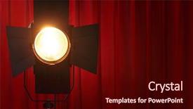  Presentation with curtains - Presentation design having teatre - curtains and spotted lights wtih background and a  colored foreground