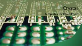  Presentation with circuit board - Colorful presentation enhanced with tec - close up of circuit board backdrop and a  colored foreground