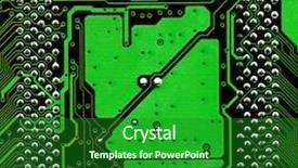  Presentation with circuit board - Colorful presentation theme enhanced with tec - close up of circuit board backdrop and a  colored foreground