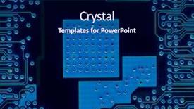  Presentation with circuit board - PPT theme featuring tec - close up of circuit board background and a navy blue colored foreground