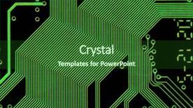  Presentation with electronics printed circuit board blue - Slide deck enhanced with tec - close up of circuit board background and a  colored foreground