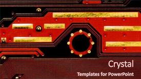  Presentation with circuit board - Audience pleasing presentation theme consisting of tec - close up of circuit board backdrop and a  colored foreground