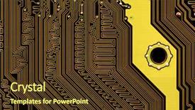  Presentation with circuit board - PPT layouts consisting of tec - close up of circuit board background and a  colored foreground