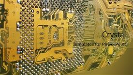  Presentation with circuit board - PPT theme enhanced with tec - close up of circuit board background and a  colored foreground