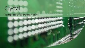  Presentation with circuit board - Amazing slide set having tec - close up of circuit board backdrop and a seafoam green colored foreground
