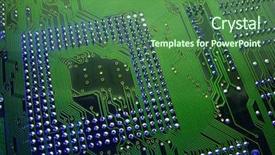  Presentation with circuit board - Beautiful PPT theme featuring tec - close up of circuit board backdrop and a  colored foreground