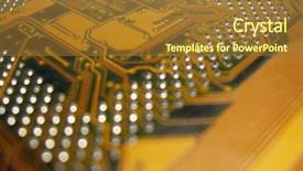  Presentation with circuit board - Audience pleasing PPT theme consisting of tec - close-up of circuit board backdrop and a gold colored foreground