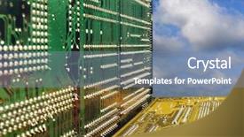  Presentation with sky blue - Presentation theme enhanced with tec - close up of circuit boards background and a seafoam green colored foreground