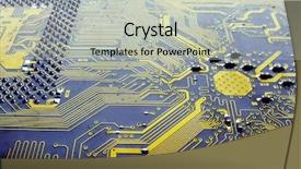  Presentation with circuit board - Audience pleasing slide deck consisting of tec - main circuit board in computer backdrop and a soft green colored foreground