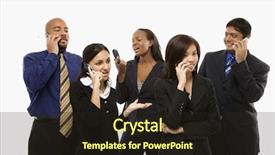  Presentation with multi ethnic group - PPT theme consisting of tecchnology - multi-ethnic business group of men background and a  colored foreground