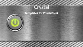  Presentation with power button - PPT theme consisting of tech abstract - power button background and a gray colored foreground