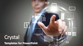  Presentation with touch screen - Amazing PPT theme having new year flat composition blue backdrop and a dark gray colored foreground