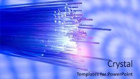  Presentation with optical - Beautiful PPT theme featuring tech background - fiber optical picture with details backdrop and a light blue colored foreground